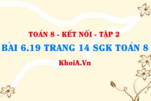 Bài 6.19 trang 14 Toán 8 Kết nối tri thức Tập 2